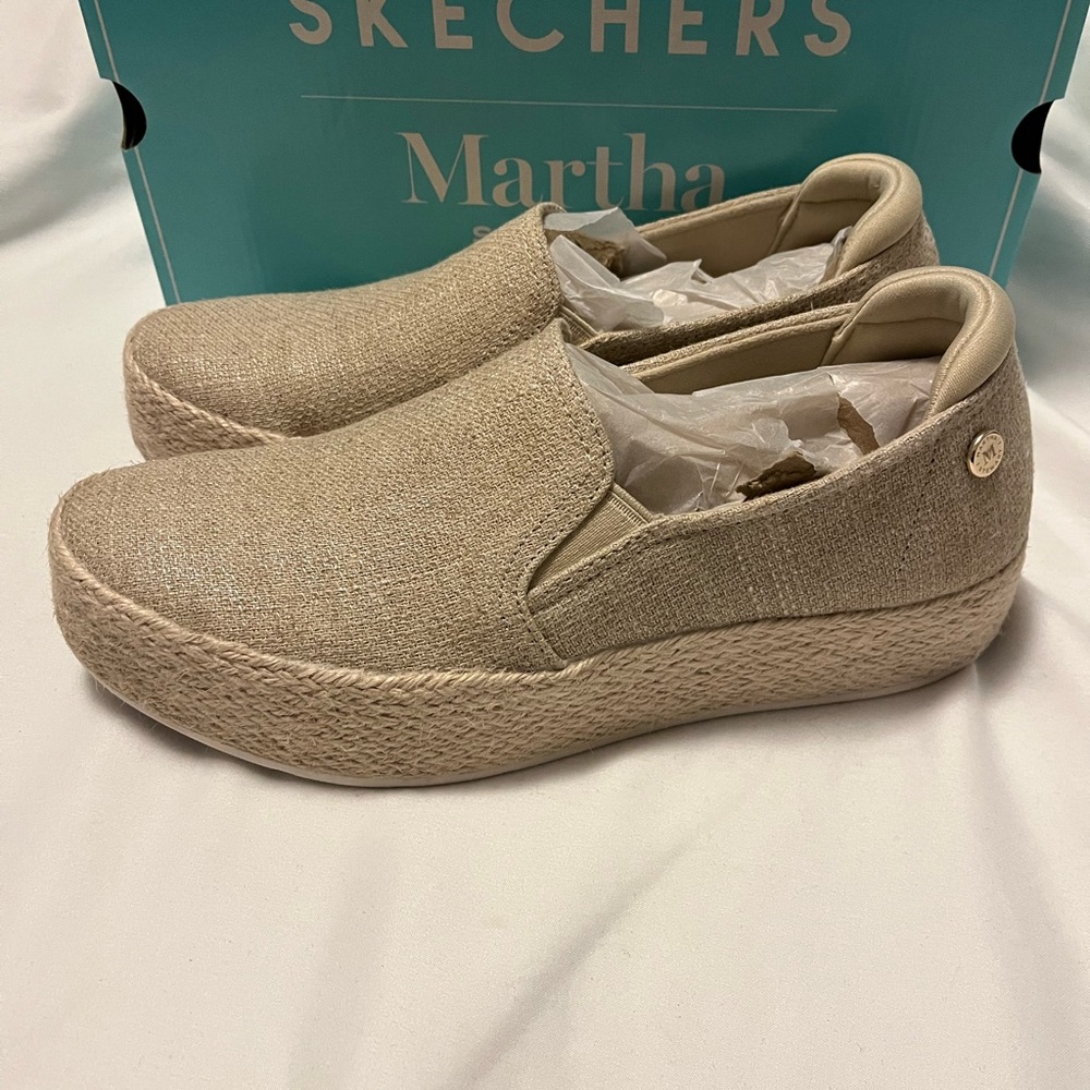 Sketchers Women’s Martha Stewart BOBS Seasame - By the Bay slip-on espadrilles